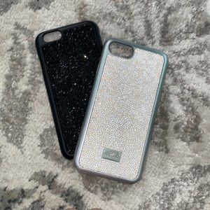 Black n white Swarovski cases all crystal